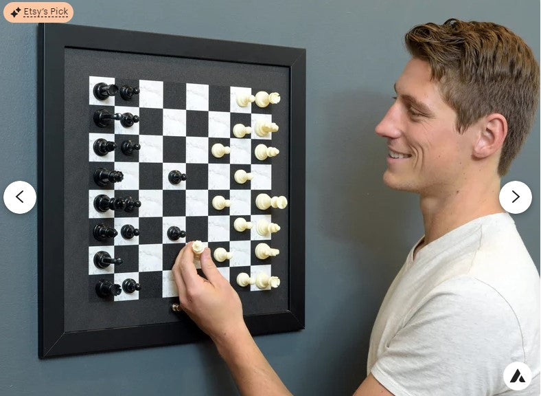 The Ultimate Chess Themed Gift: Handcrafted Wall Mounted Magnetic Chess Set