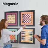 Magnetic Game Set-4 Styles-Chess-Backgammon-Checkers-Tic TACH Toe