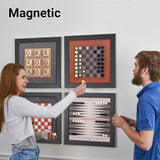 Magnetic Game Set-4 Styles-Chess-Backgammon-Checkers-Tic TACH Toe