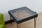 Scrabble Table - Rustic scrabble coffee table with a removable glass top