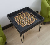 Scrabble Table - Rustic scrabble coffee table with a removable glass top