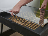 Scrabble Table - Rustic scrabble coffee table with a removable glass top