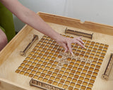 Scrabble Table - Rustic scrabble coffee table with a removable glass top