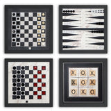 Magnetic Game Set-4 Styles-Chess-Backgammon-Checkers-Tic TACH Toe