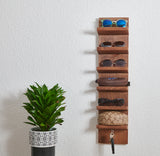 Sunglass Organizer with Magnetic Key Chain Holder | Sunglasses organizer | Sunglasses shelf | Wall organized | Entry organizer