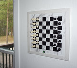 Marble White wall mounted chess set