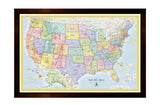 Large Framed Magnetic Travel Map