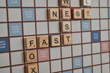 up close scrabble tiles